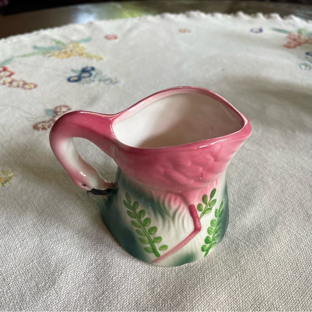Vintage Sarsaparilla Deco Design 1982 Pink Flamingo Creamer. 3"Tall x 4" Wide - Picture 6 of 14